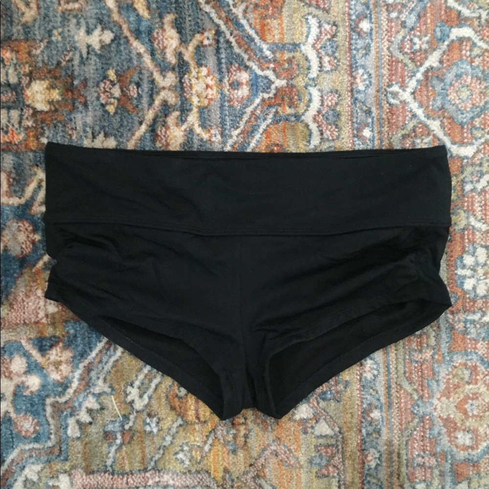 Athleta boy short black bikini bottom